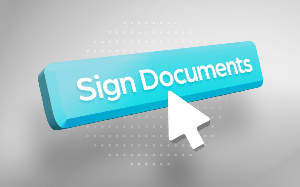 eDOCS sign documents feature