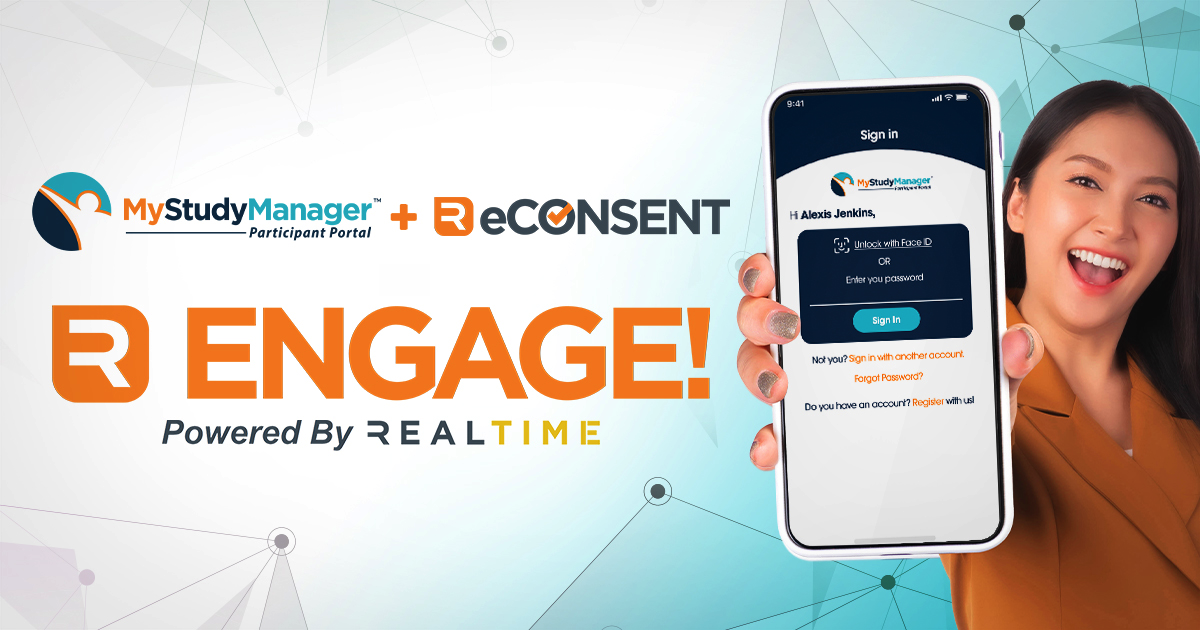 My Study Manager Participant Portal + eCONSENT equals Engage! software solutions