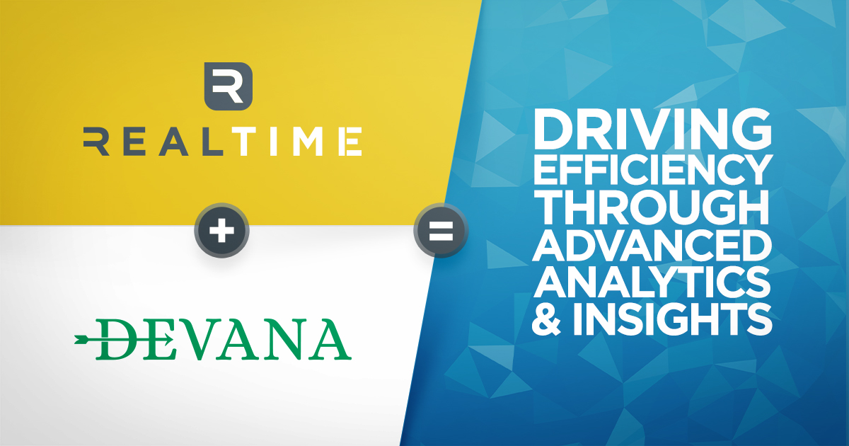 RealTime Software Solutions Acquires Devana Solutions Graphic with words Driving Efficiency Through Advanced Analytics and Insights
